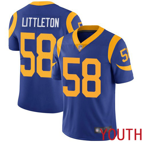 Los Angeles Rams Limited Royal Blue Youth Cory Littleton Alternate Jersey NFL Football #58 Vapor Untouchable->los angeles rams->NFL Jersey